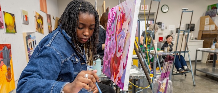 woman painting