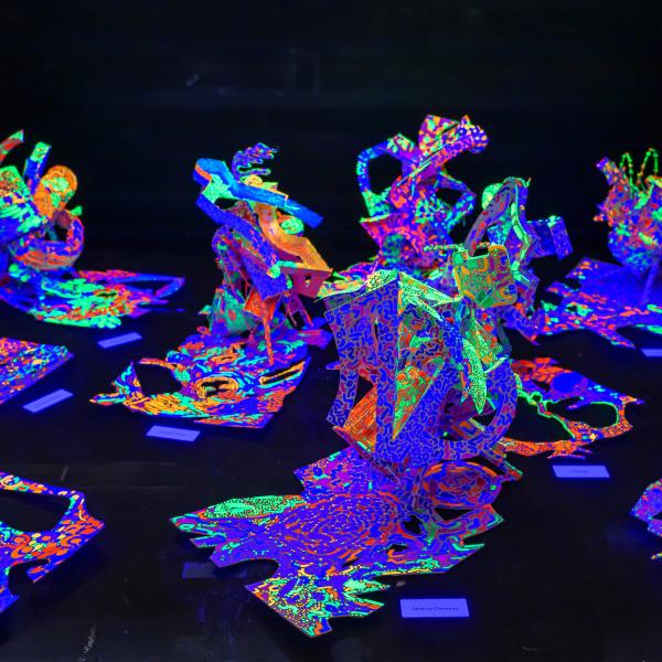 UV Light Sculptures, Space/Form/Process