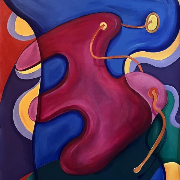 Caitlyn D’Amico. Circumnavigate, 2022. Acrylic on canvas.