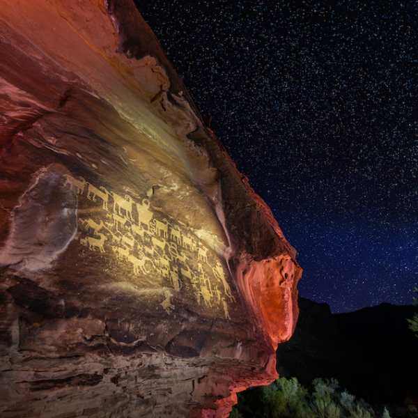 Mark DiOrio. The Great Hunt, Nine Mile Canyon, Utah, 2024. Digital Print.